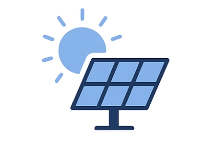 100% Off Grid Solar Powered Icon