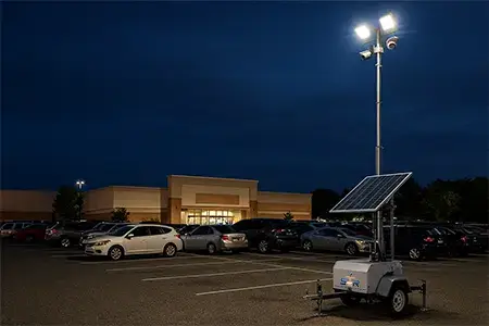 Retail Store Parking Lot Security & Surveillance Solutions from Surveillance Towers Rentals.