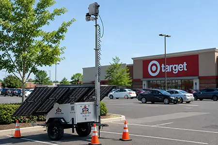 Retail Store Parking Lot Security & Surveillance Solutions from Surveillance Towers Rentals